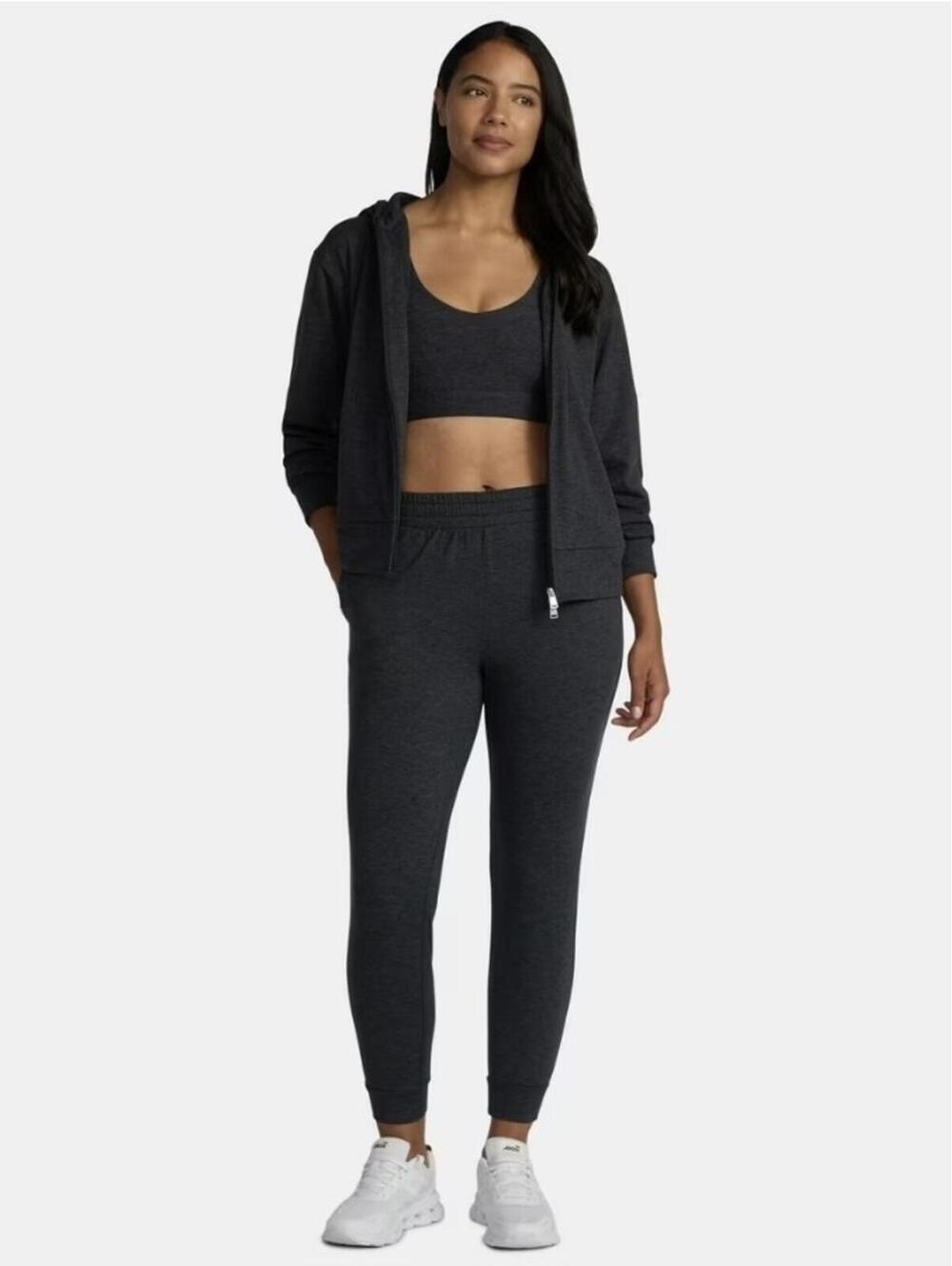 Athletic Works Women's Butter Core Set- Hoodie Size XS & Jogger Size S  Charcoal